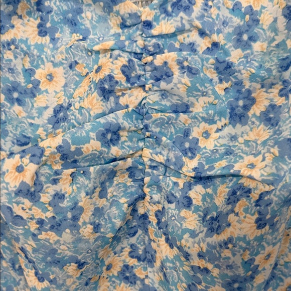 Allegra K Blue Floral Midi Dress - Picture 6 of 10
